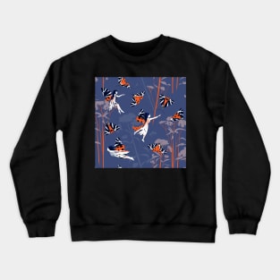 Jersey tiger moth fairy - violet Crewneck Sweatshirt